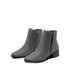 DAMEN CHUNKY LOW HEEL STIEFELETTEN – SLIP-ON FREIZEITSCHUHE IM SCHWARZEN COVER-STIL